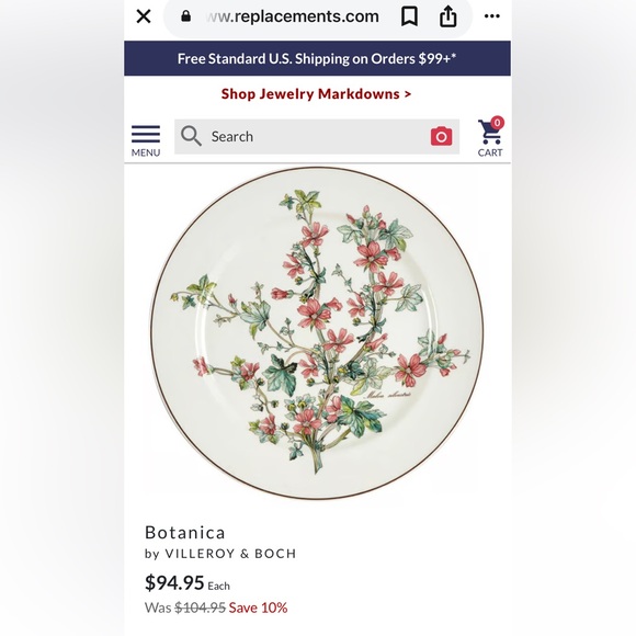 SET/4 Villeroy & Boch,”Botanica Collection”,10.5” Dinner Plates,Anthemis & Malva - Picture 15 of 15